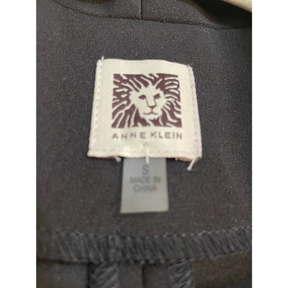 Anne Klein Black Suit Jacket size S Open Front Blazer Shawl Collar - Picture 8 of 10